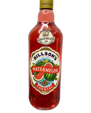 Watermelon Billson's 700ml Cordial Jazz up your Vodka or mix in a cocktail.  Billson's Watermelon Cordial is sure to make any drink pop! Brewed with Billson's pure alpine spring water, Billson's syrups are easily enjoyed with still or sparkling water. They also work as the star ingredient in your amazing cocktail or cooking creation.