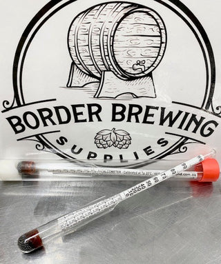 Alcometer 0–100% ABV alcohol meter for measuring the strength of distilled spirits in a measuring cylinder or distiller's parrot