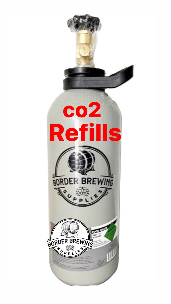 CO₂ cylinder being refilled on the spot at Border Brewing Supplies in Tweed Heads South