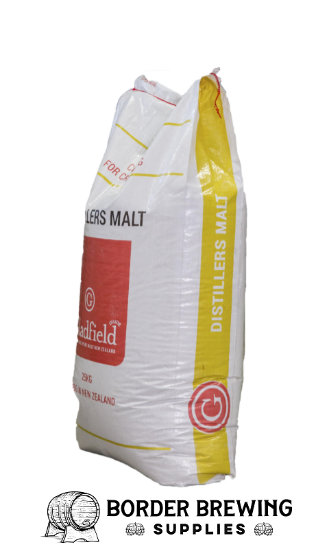 Gladfield Distillers Malt Grain Homebrew Distillers Malt Gladfield Distillers Malt will add malty, sweet flavours to the finished whisky. Distillers Malt is primarily suited to single malt distilling and can be used in conjunction with Peat Smoked or Manuka Smoked Malts if required. All our Distiller Malt varieties are made from non-glycosidic nitrile barley. 