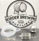 Floating dip tube kit with 100cm silicone hose, stainless steel float and weighted filter