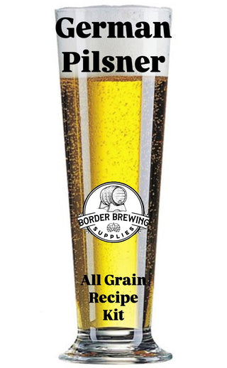 German Pilsner all grain recipe kit with premium brewing grain, Hallertauer Mittelfrüh hops and Diamond Lager yeast
