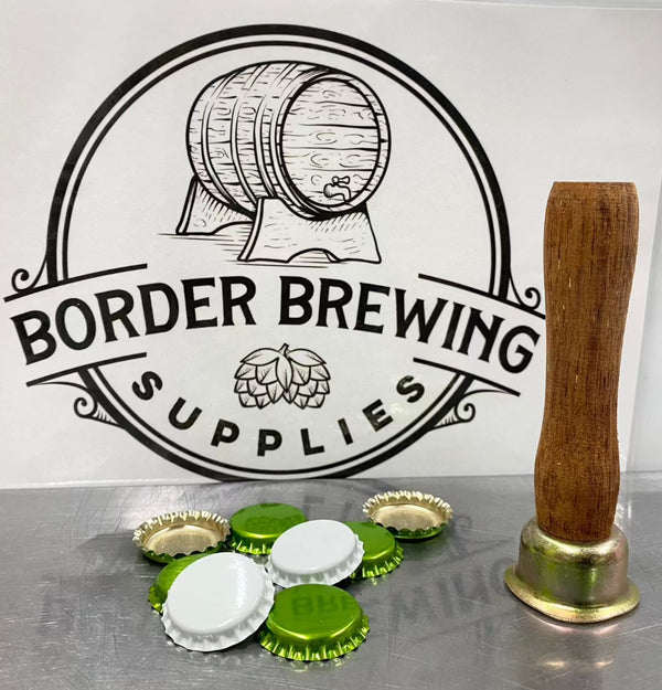 Hand Held Capper Beer Bottles Lids Crown Seal Bottle Capper Wooden Handle The "Old School" Capper  Cap your beers with this tool & a Hammer.