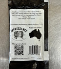 Impressence Pub Squash flavor shot packaging with text and QR code on a metallic surface