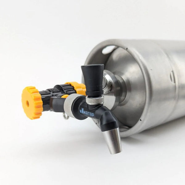 Nukatap Mini beer tap with self-closing spring, Duotight adaptor and flow control disconnect