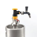 Nukatap Mini portable beer tap connected to a ball lock keg