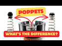 KegLand black POK keg poppets with improved chemical resistance, sanitation and laminar flow