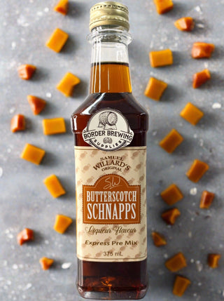 Samuel Willard’s Butterscotch Schnapps 375ml liqueur premix makes approximately 1.125 litres