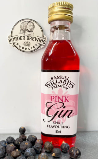Samuel Willard’s Pink Gin Spirit Essence 50ml with pomegranate and wild berry flavour
