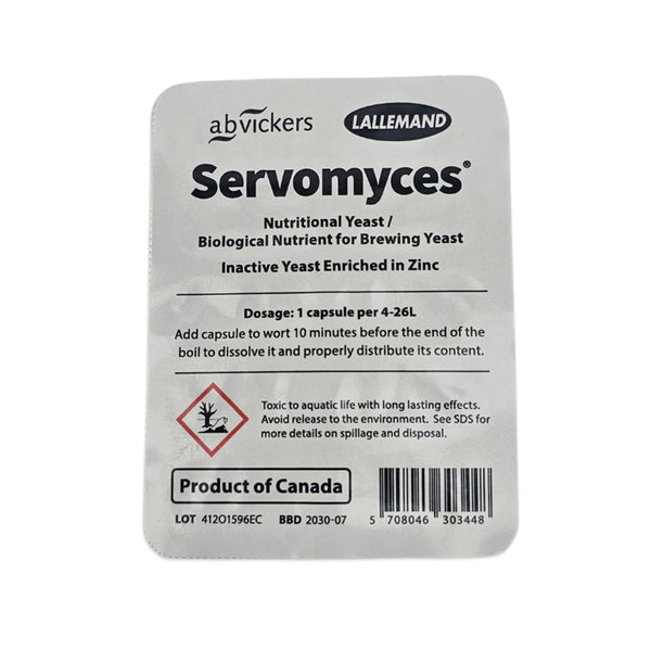 Servomyces biological yeast nutrient tablets rich in zinc for healthy brewing yeast