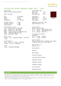 Brewfather brewing recipe for the Setting Sun Black Japanese Lager all grain recipe kit