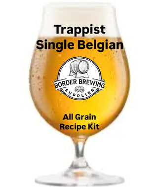 Trappist Single Belgian All Grain Recipe Kit with freshly crushed grain, Styrian Goldings hops, candi syrup and Abbaye yeast
