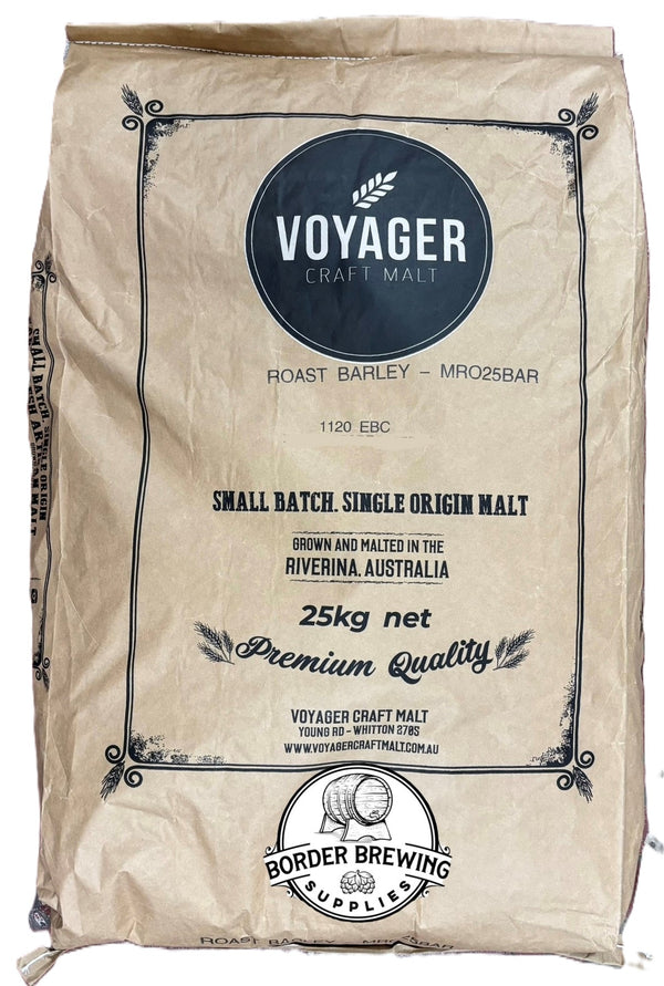 Voyager Australian roasted barley brewing grain for stout and porter

