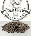 Close-up of Voyager roasted barley with deep black colour for brewing stout
