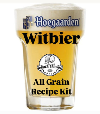 Belgian Witbier all grain recipe kit with wheat, Tettnang hops, coriander and Lallemand Wit yeast
