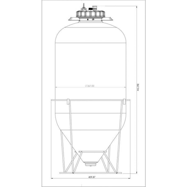 Pressure Fermenter Apollo Snub Nose 60L