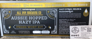 All Inn Brewing Fresh Wort Kit Aussie Hazy IPA Beer Home Brew Keg Kegerator Hazy IPA Aussie Hopped All Inn Brewing - Fresh Wort Kit - Limited Release Hazy Citrus, Melon & Passionfruit