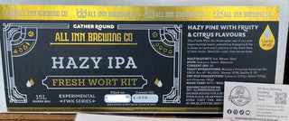 All Inn Brewing Fresh Wort Kit Hazy IPA Beer Home Brew Keg Kegerator 