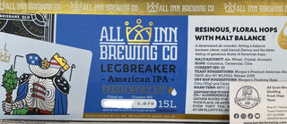 All Inn Brewing Fresh Wort Kit Legbreaker American IPA Beer Home Brew Keg Kegerator 