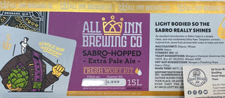 All Inn Brewing Fresh Wort Kit Sabro Extra Pale Ale XPA Beer Home Brew Keg Kegerator 