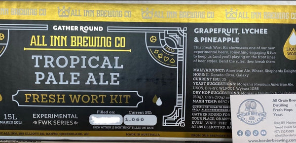 All Inn Brewing Fresh Wort Kit Tropical Pale Ale Beer Home Brew Keg Kegerator 