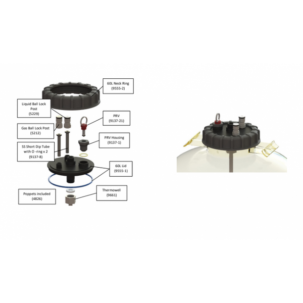Pressure Fermenter Apollo Snub Nose 60L